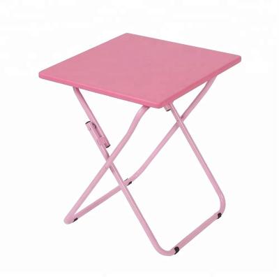 China Regular Easy Folding Wooden Table Furniture Corner Table Metal Frame Living Folding Table for sale