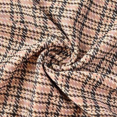 China Other Customs Heavy Yarn Dyed Plaid Jacquard Knitting 100% Polyester Fabric For Costume for sale