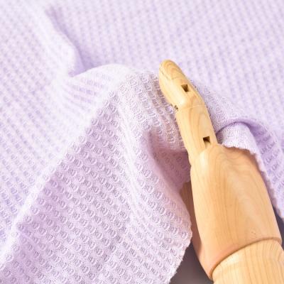 China Wholesale Soft Anti Pill Stretch Banded Dyed To Knit Waffle Pattern Polyester Rayon Fabric For Garment for sale