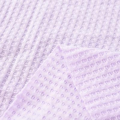 China China factories anti pill purple stretch banded waffle pattern polyester dyed knitted rayon fabric for sportswear for sale