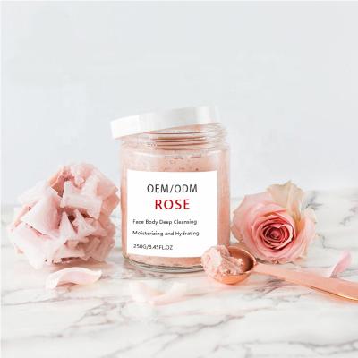 China Eco-Friendly Cosmetics Seller Private Label Rose Scrub Nature Vegan Body And Face Scrub Moisturizing Hydration for sale