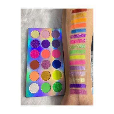 China New Product Waterproof Waterproof Powder Eyeshadow Makeup Fluorescent Eyeshadow Palette for sale