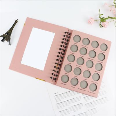 China Vendor Waterproof Empty Paper Makeup Box Eyeshadow Palette Eyeshadow Palette Book Plastic Eyeshadow Palette for sale