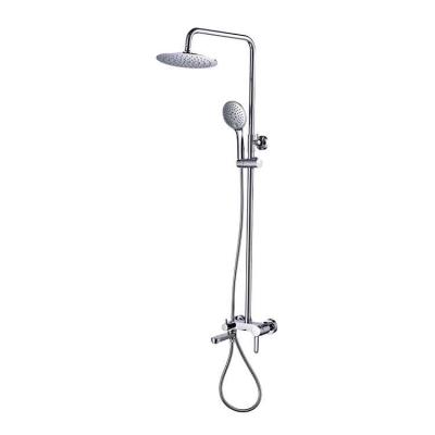 China With Sliding Bar Chrome Bath Economical Classic Single Lever Rain Shower Faucet Set for sale