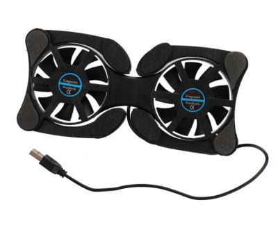 China Mini Octopus Notebook Cooler Pad Durable Quiet Stand Cooler CPU Fan Dual USB Fan For 7-15 Inch Notebook for sale