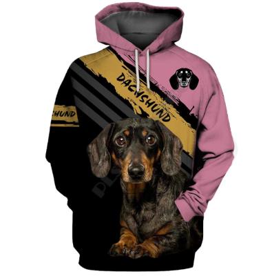 China 2021 New Anti-wrinkle Fashion Frontier Men's 3D Digital Hooded Jacket Overbearing The Dog Print Around The Neck Casual Sweater for sale