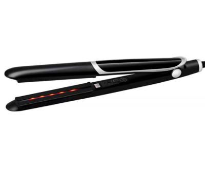 China Household Drop Shipping Black Silver Narrow Plate Dual Function Infrared Hair Straightener for sale