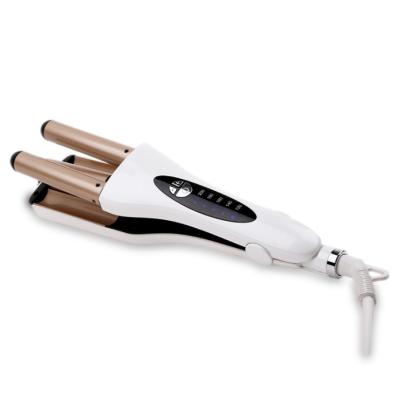 China Ceramic Water Ripples Do Not Hurt Hair Three Barrel Curling Iron Splint Custom Design Curling Iron for sale