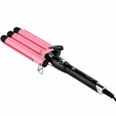 China Dry Hair Custom Wave Curling Iron 3 Barrel Rose Curling Iron for sale