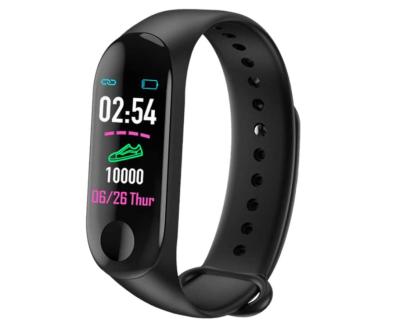 China Calendar M3 Color Screen Outdoor Sports Heart Rate Wristband Fitness Tracker Smart Bracelet for sale