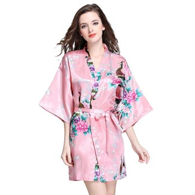 China Peacock QUICK DRY summer of fabric direct selling satin pajamas plus size women's pajamas pajamas for sale