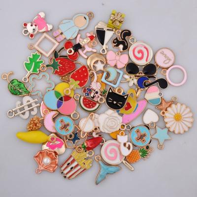 China CLASSIC Metal Enamel Plated Gold Lucky Bag Charm DIY Designer Charm for Earrings Bracelet Necklace Jewelry for sale