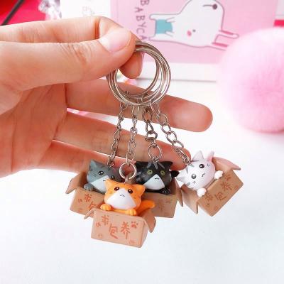 China Cute Key Chain Kids Toy Cartoon Lucky Keychain Keyring Promotion Gift Olelon Self-Defense Porte Key Women Pom Keyring Car Trinket Key Chains for sale