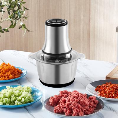 China High efficiency New Style Meat Grinder Home Easy Vegetable Food Hand Chopper Automatic Universal Grinders 2L Black Cast Iron 1300 Watt for sale