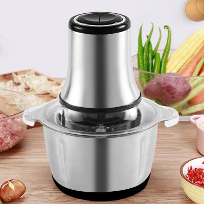 China High efficiency 2L Meat Grinder Glass Electric Food Chopper HandElectris For Shop Powerful Home Use 5 Blades 3L Knife 3 Household Best for sale