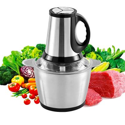 China High efficiency 2022 Hot Sell 2L 3L Small Meat Chopper Best Home Kitchen Food Cheap Stainless Steel Electric Meat Grinder For Sale for sale