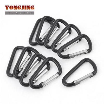 China Storage Carabiner D Ring High Quality Aluminum Carabiner D Shape Spring Bulk Carabiner Clip for sale