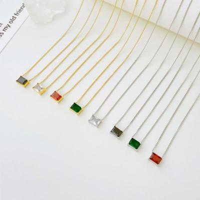 China New Fashion Minimalist Sensitive Design Stainless Steel Necklace Hiphop Fashion Jewelry Soft Color Clavicle Necklace Women for sale