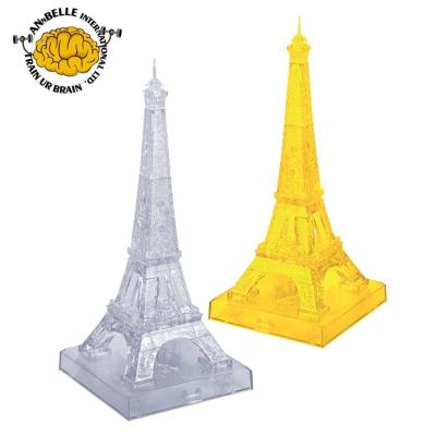 China DIY TOY 3D Puzzle 3D Crystal Block Eiffel Tower Block France Plastic Souvenir for sale