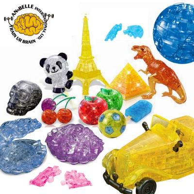 China DIY TOY 3D Block 3D Brick Creative Transparent Plastic Crystal Block Animals Crystal Buildings for sale