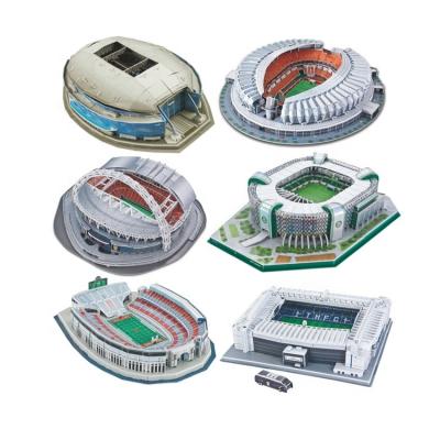 China MIXED ORDER DIY 3D Jigsaw Puzzle Architectures 3D Stadium Football Stadium Jigsaw UK Famous Building Spain Italy Germany France for sale