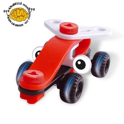 China DIY TOY Build and Game Boy 3D Toy Puzzle DIY Flexible Block Assemble Vehicle Racing Car Block Toy for sale