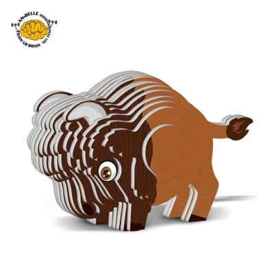 China New Items Tiger Lion Sheep Elephant Yak Rabbit Girrafe Whale Lobster Shark Interesting Dolphin Animal DIY TOY 3D Puzzle Animal Model for sale