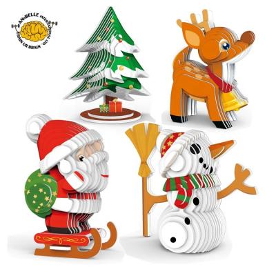 China DIY TOY New DIY Toys Creative 3D Sticker Puzzle Christmas Promotion Intelligence Toy Children Give Away Christmas Gift 3D Puzzle for sale