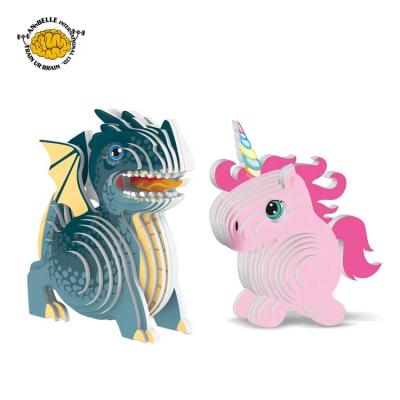 China DIY 3D Dragon Jigsaw Dragon Model Toy 3D Dragon Model Toy 3D Sticker Ocean Ship Dinosaurs Animal Christmas Designs for sale