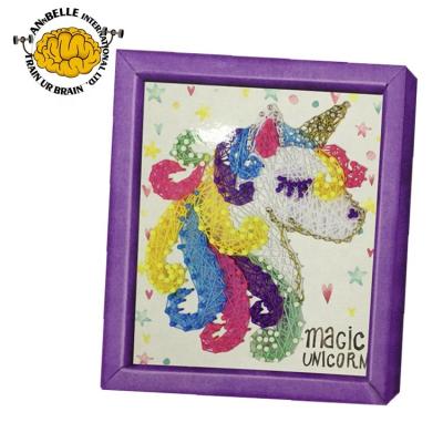 China DIY Girl's Unicorn String Art DIY Set 24x21 cm for sale