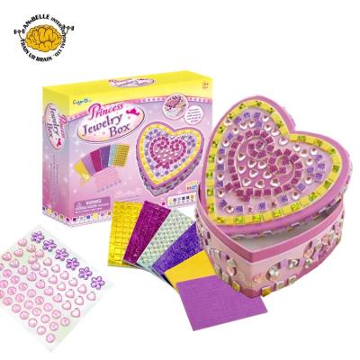 China BIG PROMOTION girl DIY heart shape box photoframe DIY creative toys form match DIY mosaic sticker 13x13x5 cm for sale