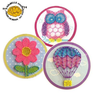 China Flower Balloom Owl Designs 21x21 cm DIY String Art Kit Craft Kit for sale