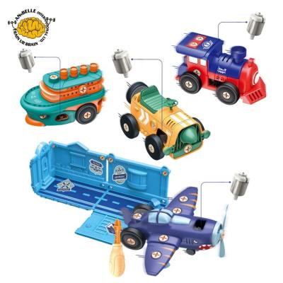 China Construction Toy Plastic NEW Assemble Car To Assemble BO Toys To Disassemble To Education Toys Old Car Airplane Steamship Aircraft for sale