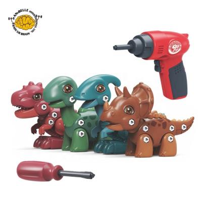 China Construction Toy Amazon Hot Sale Disassemble Dinosaur To Compile Dinosaur STEM Education Toys Screwdriver Automatic Hand Tool New Designs for sale