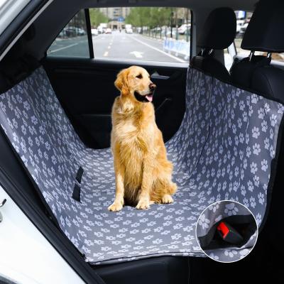 China Waterproof Animal Pattern Dog Seat Cover With Side Waves Design Pet Car Swing Clean Portable Easy Scratch Proof For Car Dog Car Seat Cover for sale