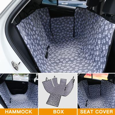 China Waterproof Animal Pattern Dog Seat Cover With Side Waves Design Pet Car Swing Clean Portable Easy Scratch Proof For Car Dog Car Seat Cover for sale