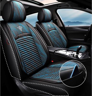 China Full Set 9D Seat Cover 9D Eco-friendly Universal Canvas Material Fitted Luxury Car Seat Cover Set Breathable Seat Covers For Car for sale