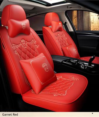 China Comefortable Full Leather Car Seat Covers Cushion Protetor PU Leather Universal Fit For Most Cars Car Seat Cover for sale