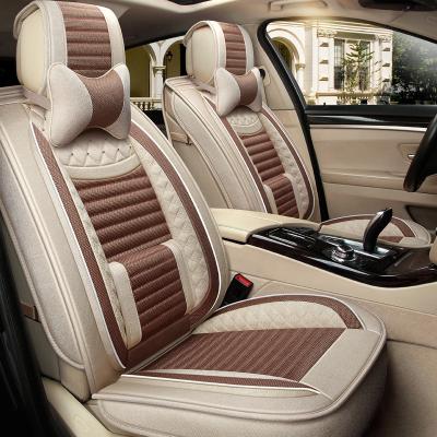 China Universal Full Set Eco-Friendly Seat Cover PU Leather Material Universal Fit Car Seat Cover Luxury Set for sale