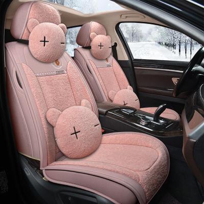 China Eco-friendly Car Lambswool Seat Covers Winter Cushion Inclusive Cover For Cars Universal Fit Set For 5 Seat Car Full Set Seat Cover for sale