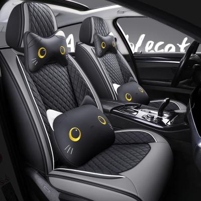 China Cute Covers Seat Fitted Most Cars Covers Tire Track Retail Styling Protector Auto Car Seat Leather Vehicle Seat Cover for sale