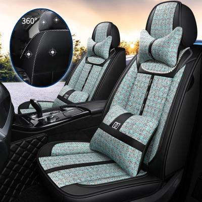 China 3D Lady Car Seat Cover Full Set Eco-friendly Luxury Woman Car Seat Cover For Beautiful Multicolor Universal Car Seat Cover for sale