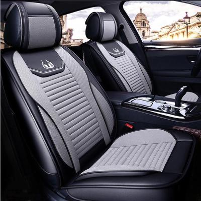 China High Quality Breathable Eco-friendly 9d Car Cushion Linen Car Seat Cover Set Car Canvas Seat Cover for sale