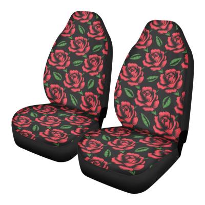 China Convenient Universal Front Car Seat Full Car Seat Covers Set Printing Pattern for sale