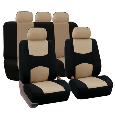 China Sports Cloth Full Set Car Seat Covers Breathable Durable Washable Flat Airbag Split Cloth Car Universal Canvas Seat Cover for sale