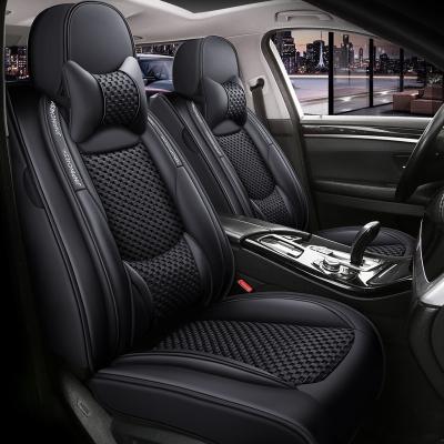 China Water Proof 3D Seats Car Covers Automobiles Seat Covers Protector PU Leather Front And Rear Full Set Universal Car Seat Cover for sale