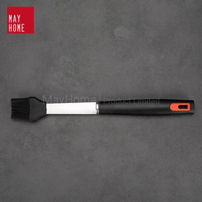 China Long Handle BBQ Silicone Brush Grill Brush Easily Cleaned Heat Resistant Barbecue Brush for sale