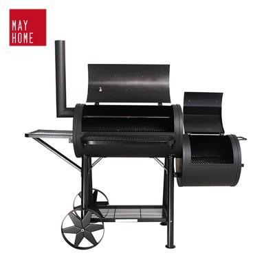 China Easily Cleaned Burning Barrel 3.0mm Thickness BBQ Grill Backyard Smoker Large Wood Charcoal Combo Grills Smokeless Smokeless Burning Smoker for sale