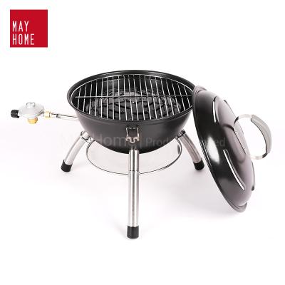 China Easily Assembled Hot Sale Apple Shape Gas Barbecue Grill Portable Picnic Used Outdoor Gas Grill Barbecue for sale