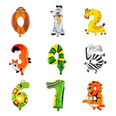 China Hot sale 18inch animal number foil balloon party toys/decorations for gift/decorations/festival for sale